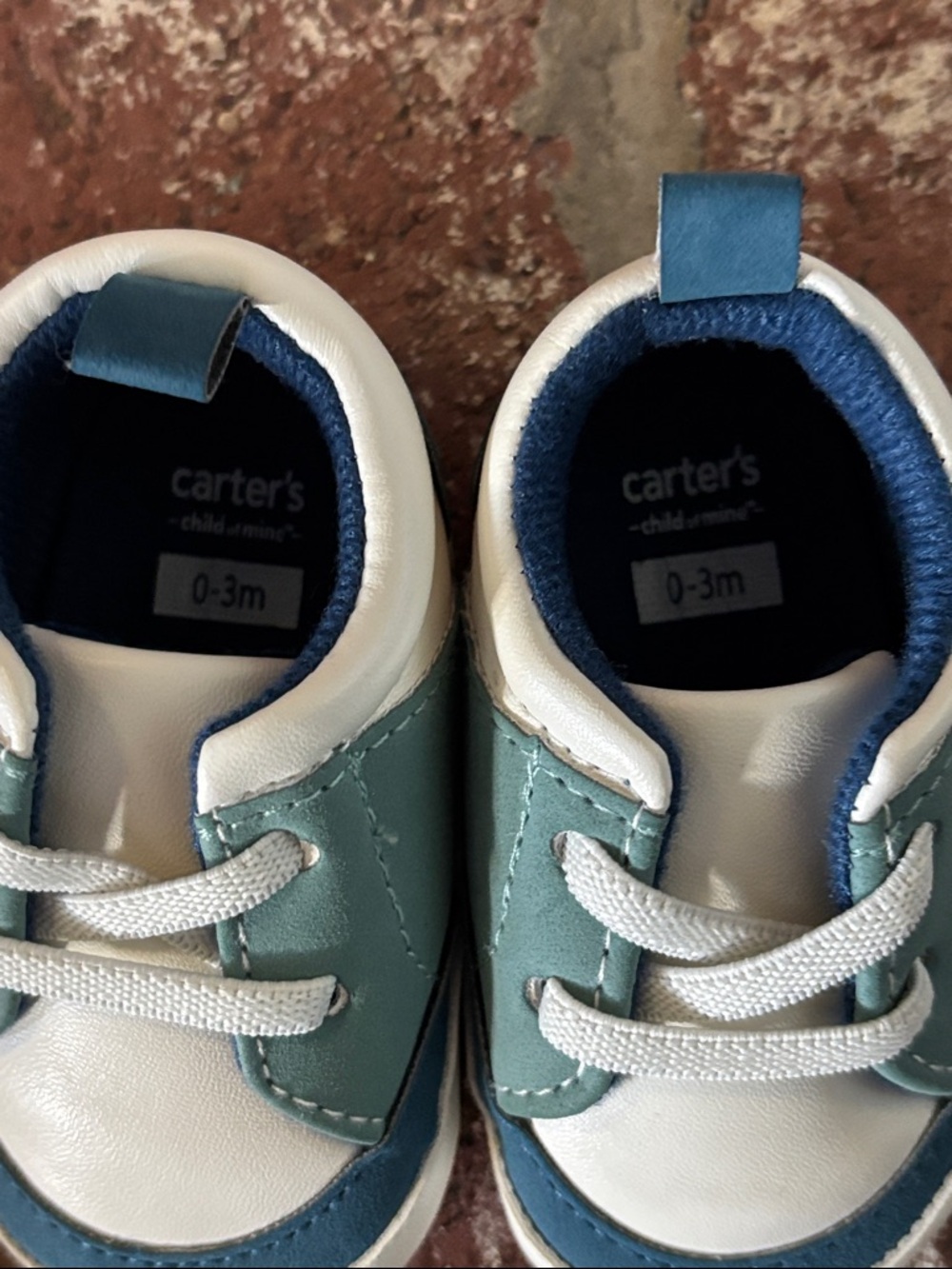 Brown Suede & Blue Accent Shoe Set - Casual Pre-Walker Soft Sole Baby Boy 0-6mo - Picture 9 of 9
